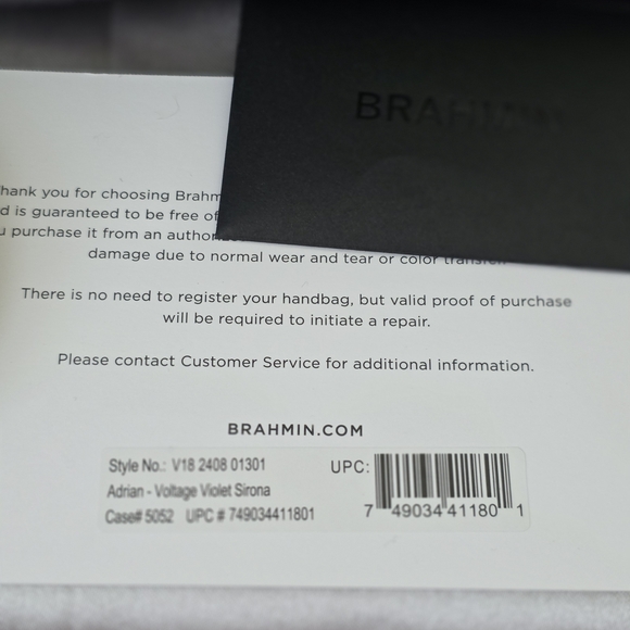 Brahmin Purple Croc-Embossed Leather Satchel - Picture 14 of 16